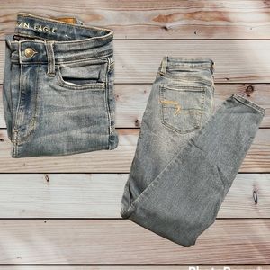 light blue, american eagle jeans, size 2
